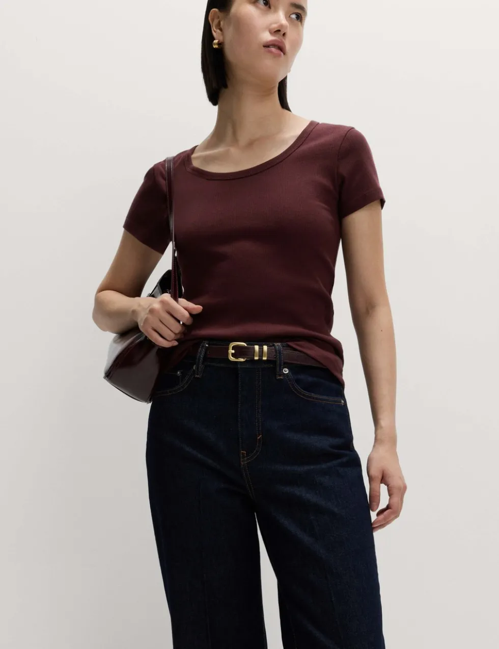 Cotton Rich Scoop Neck T-Shirt