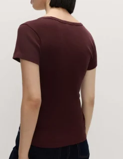 Cotton Rich Scoop Neck T-Shirt