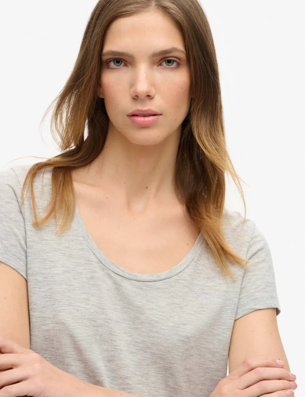Cotton Rich Scoop Neck T-Shirt