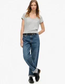 Cotton Rich Scoop Neck T-Shirt