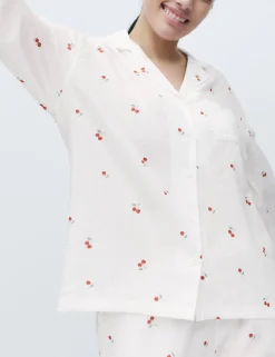 Cotton Rich Seersucker Printed Pyjama Set
