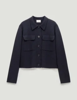 Cotton Rich Shacket with Wool