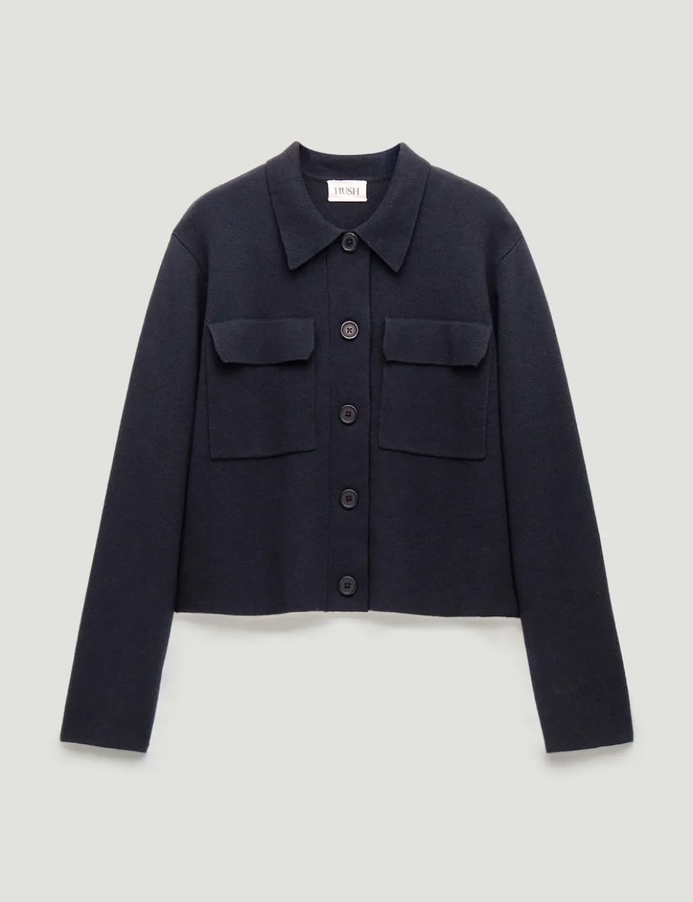 Cotton Rich Shacket with Wool