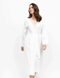 Cotton Rich Shadow Stripe Dressing Gown