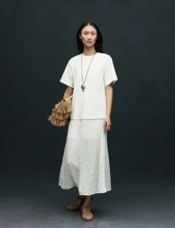 Cotton Rich Sheer Panel T-Shirt Dress