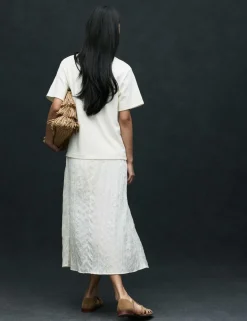 Cotton Rich Sheer Panel T-Shirt Dress