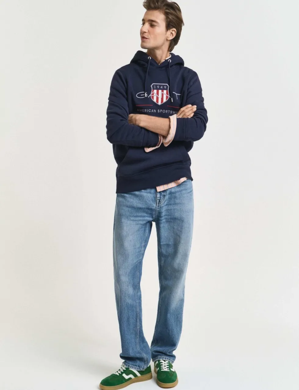 Cotton Rich Shield Logo Embroidery Hoodie
