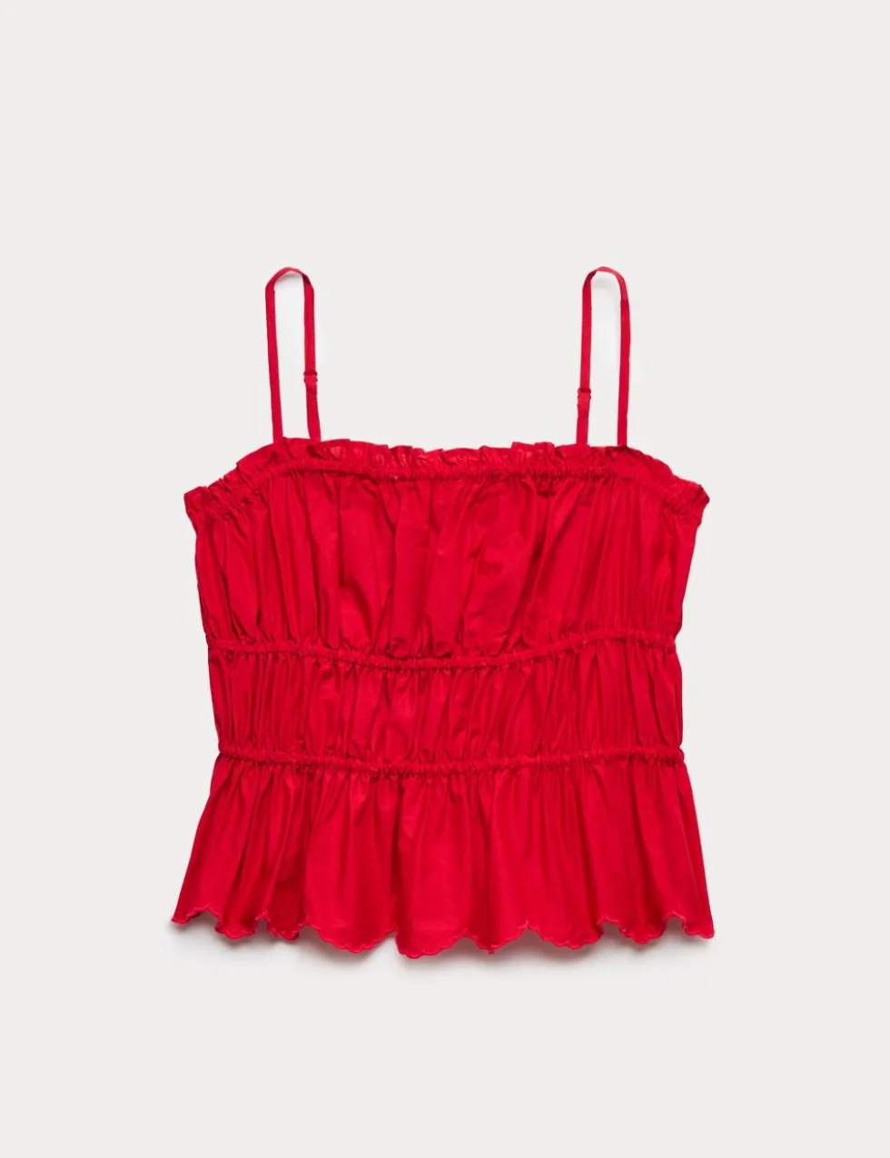 Cotton Rich Shirred Cami Vest Top (6-16 Yrs)