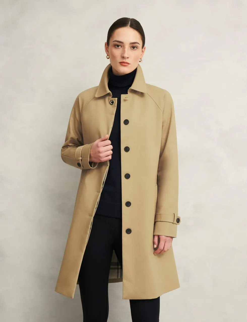 Cotton Rich Showerproof Belted Trench Coat
