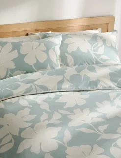 Cotton Rich Silhouette Floral Bedding Set