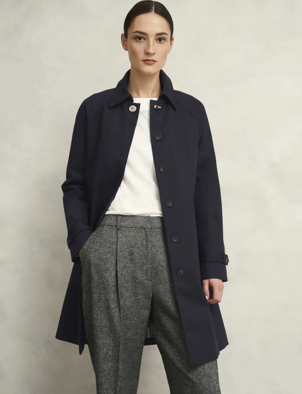Cotton Rich Single Breasted Trench Coat