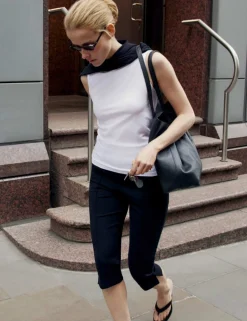 Cotton Rich Slash Neck Slim Fit Vest