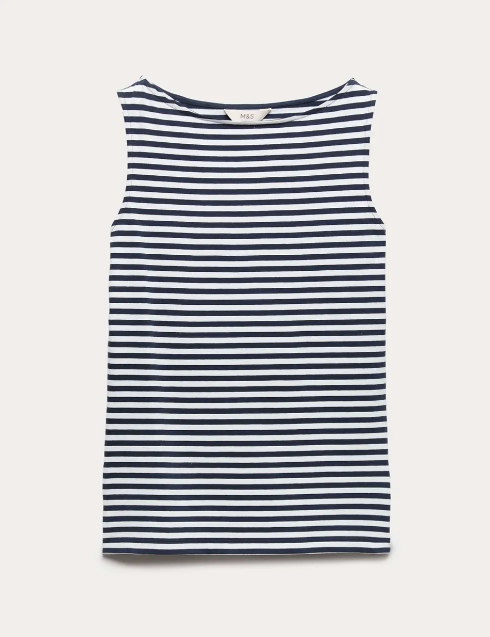 Cotton Rich Slash Neck Slim Fit Vest