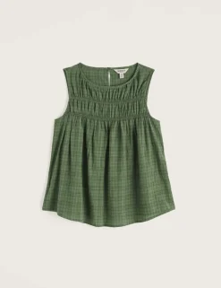 Cotton Rich Slash Neck Vest Top