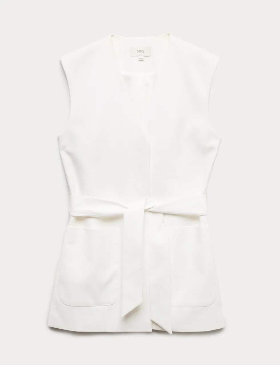 Cotton Rich Sleeveless Jacket with Modal