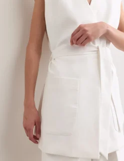 Cotton Rich Sleeveless Jacket with Modal