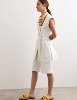 Cotton Rich Sleeveless Jacket with Modal