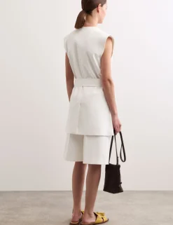 Cotton Rich Sleeveless Jacket with Modal