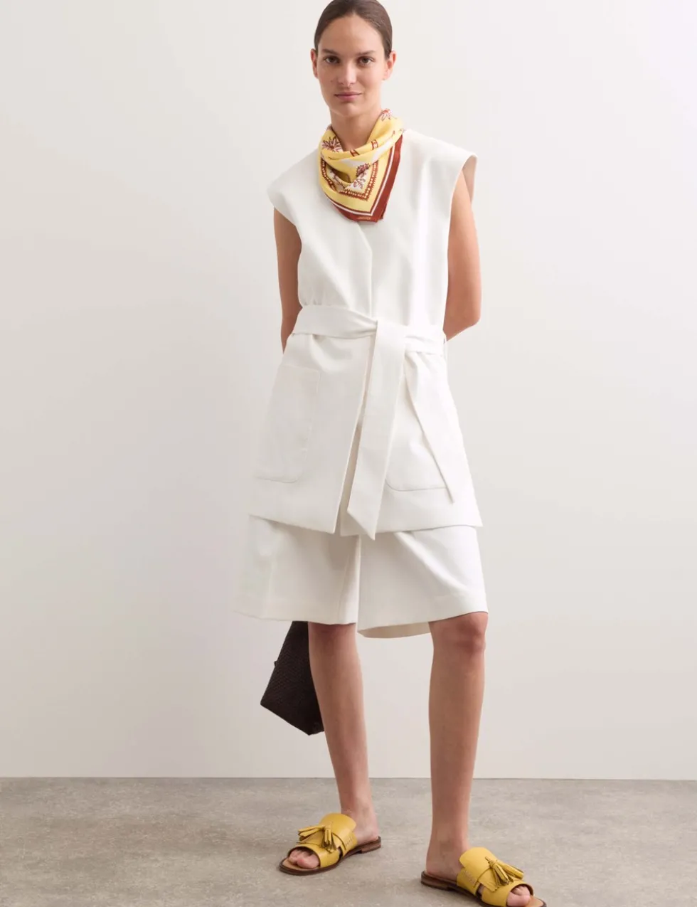 Cotton Rich Sleeveless Jacket with Modal
