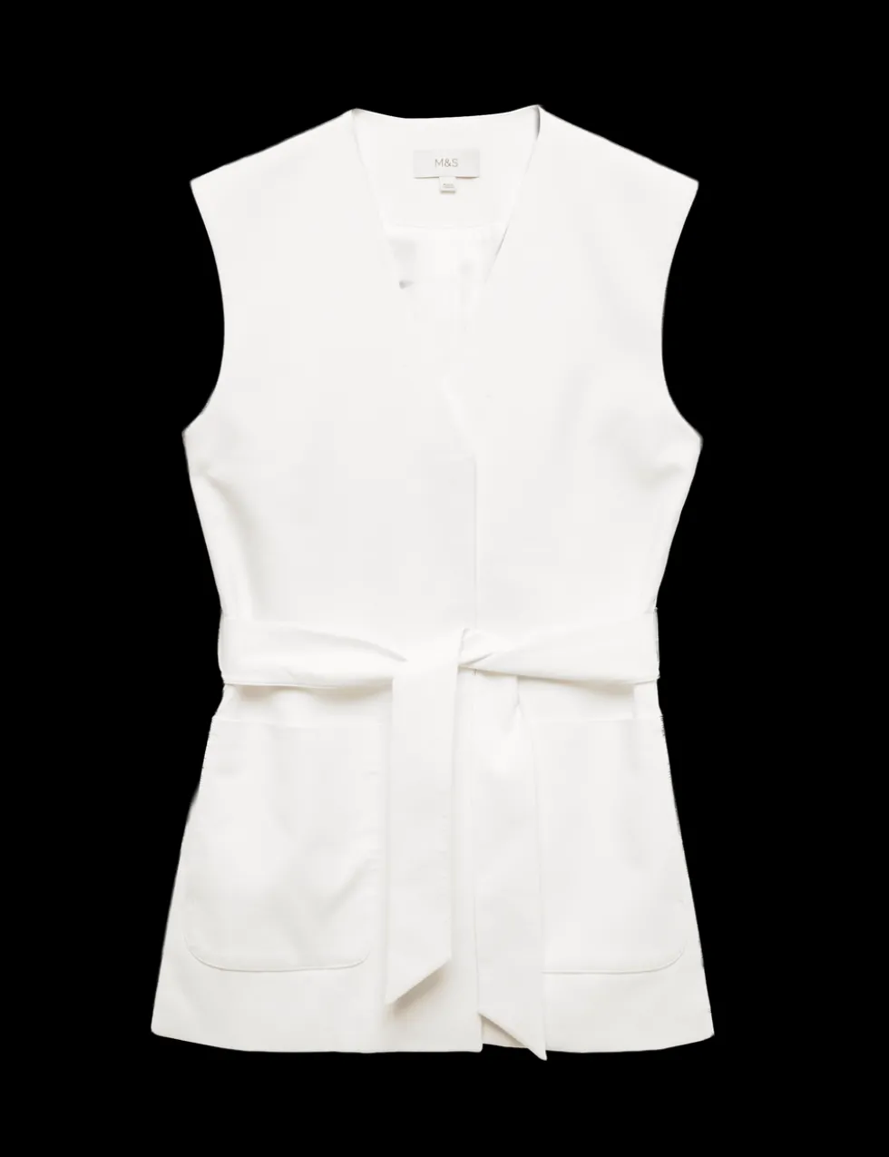 Cotton Rich Sleeveless Jacket with Modal