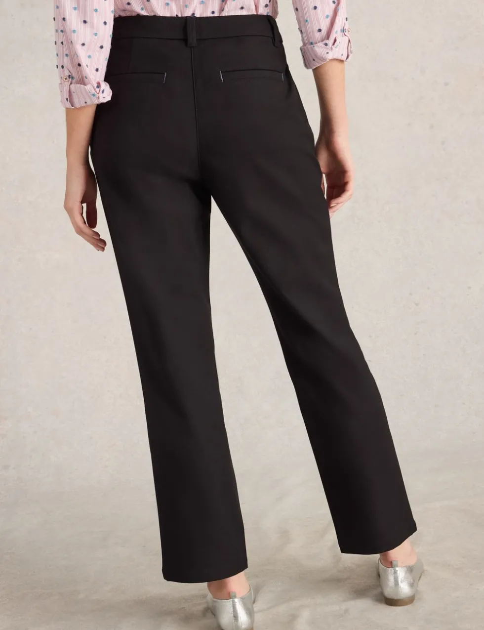 Cotton Rich Slim Fit Ankle Grazer Trousers