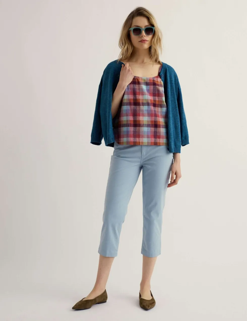 Cotton Rich Slim Fit Cropped Chinos