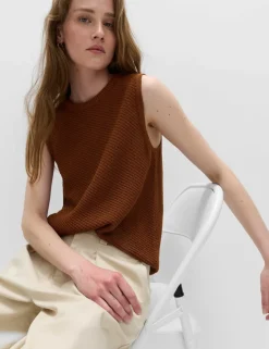 Cotton Rich Slim Fit Knitted Top