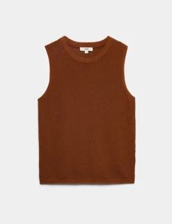 Cotton Rich Slim Fit Knitted Top