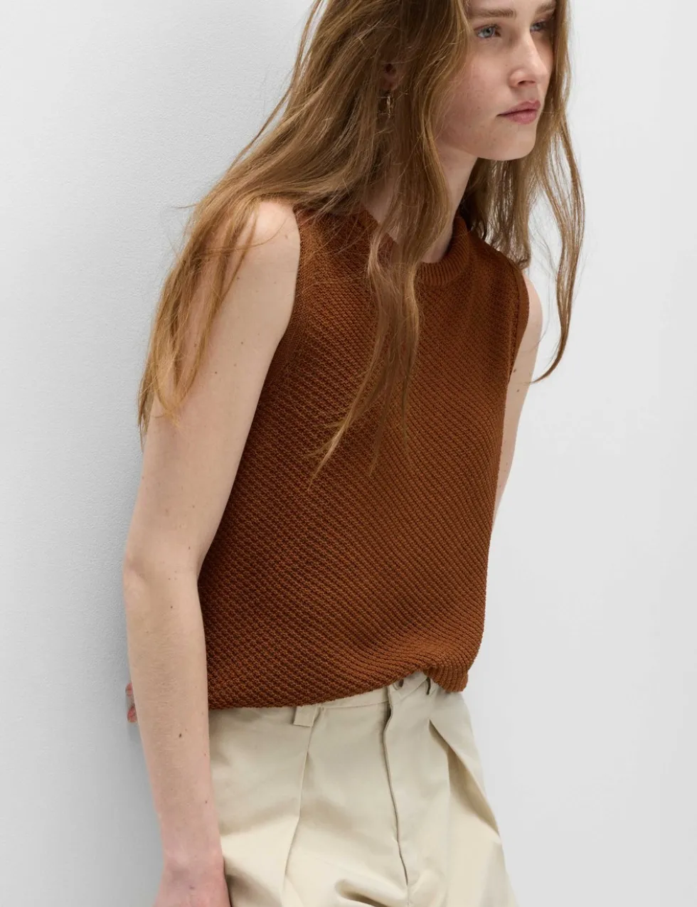 Cotton Rich Slim Fit Knitted Top