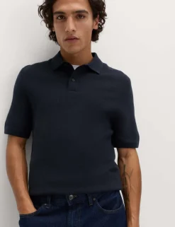 Cotton Rich Slim Fit Knitted Polo Shirt