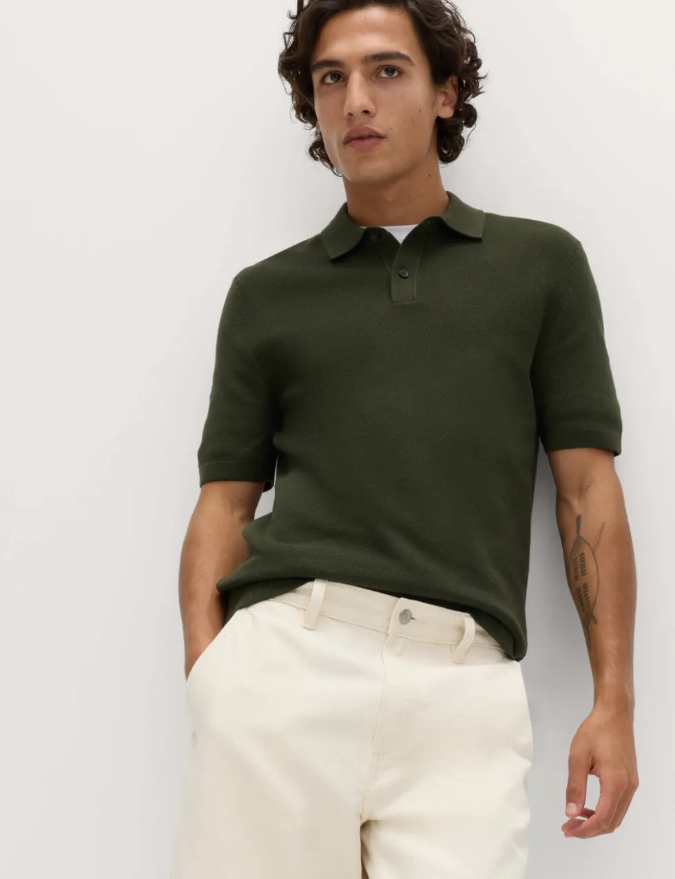 Cotton Rich Slim Fit Knitted Polo Shirt