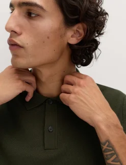 Cotton Rich Slim Fit Knitted Polo Shirt