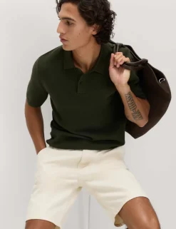 Cotton Rich Slim Fit Knitted Polo Shirt