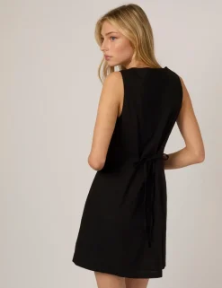 Cotton Rich Square Neck Mini Shift Dress