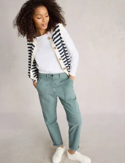 Cotton Rich Straight Leg Chinos with Linen