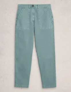Cotton Rich Straight Leg Chinos with Linen