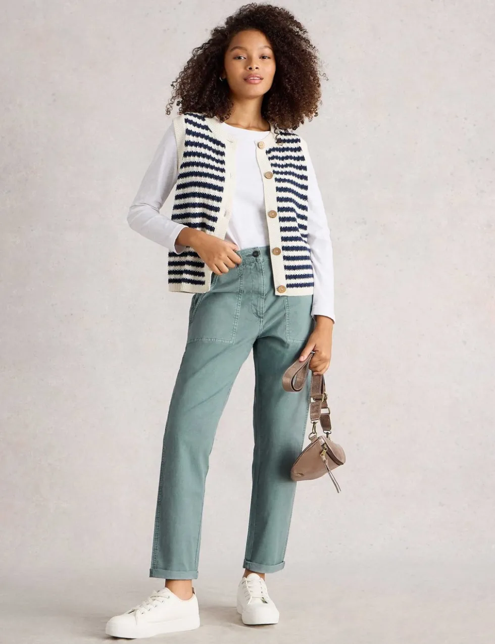 Cotton Rich Straight Leg Chinos with Linen