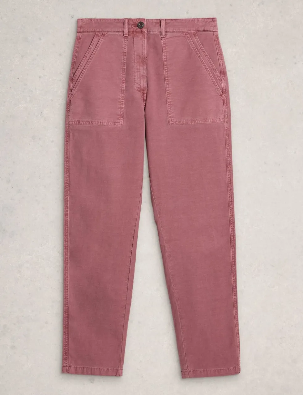 Cotton Rich Straight Leg Chinos with Linen