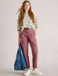 Cotton Rich Straight Leg Chinos with Linen