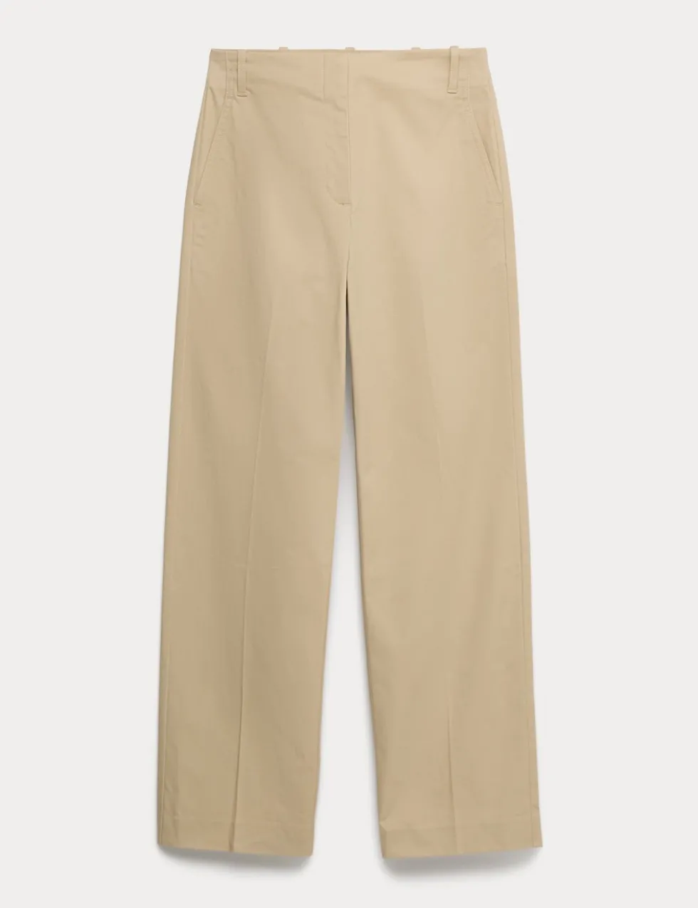Cotton Rich Straight Leg Trousers