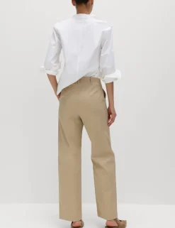 Cotton Rich Straight Leg Trousers