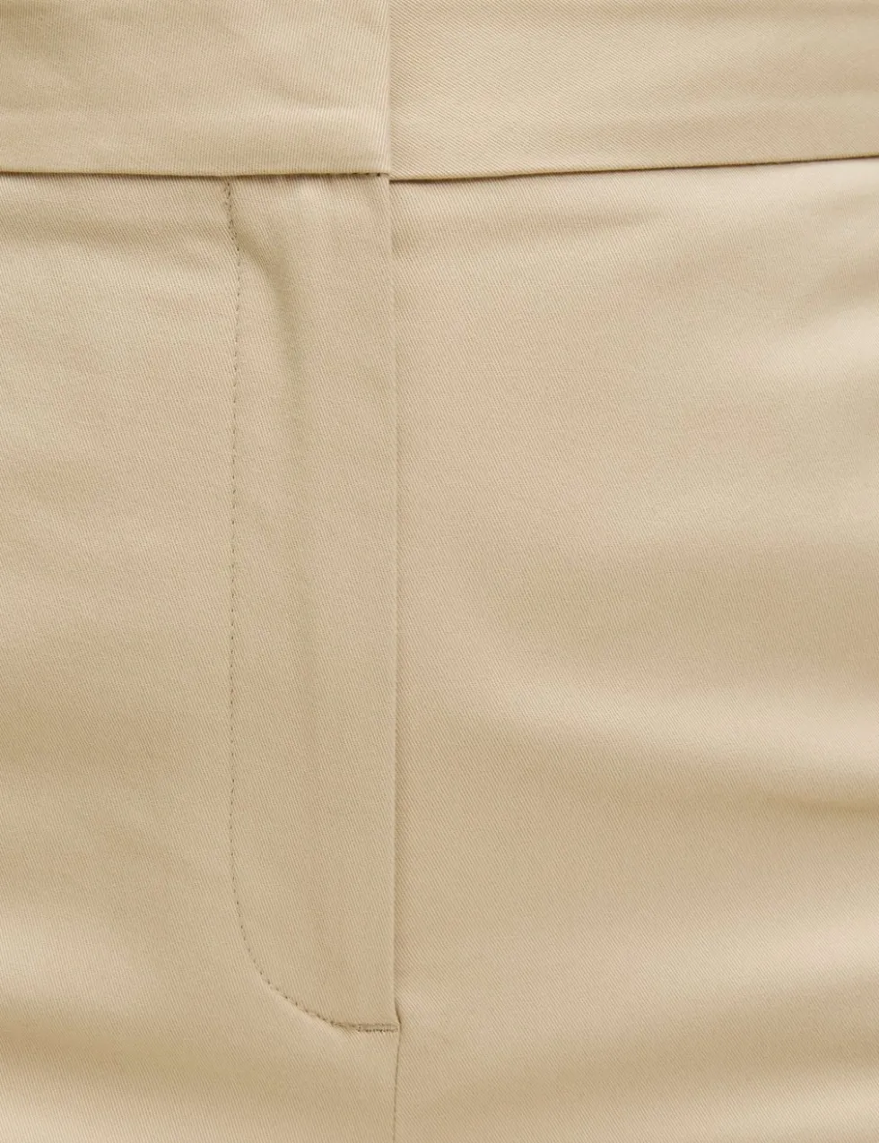 Cotton Rich Straight Leg Ankle Grazer Trousers