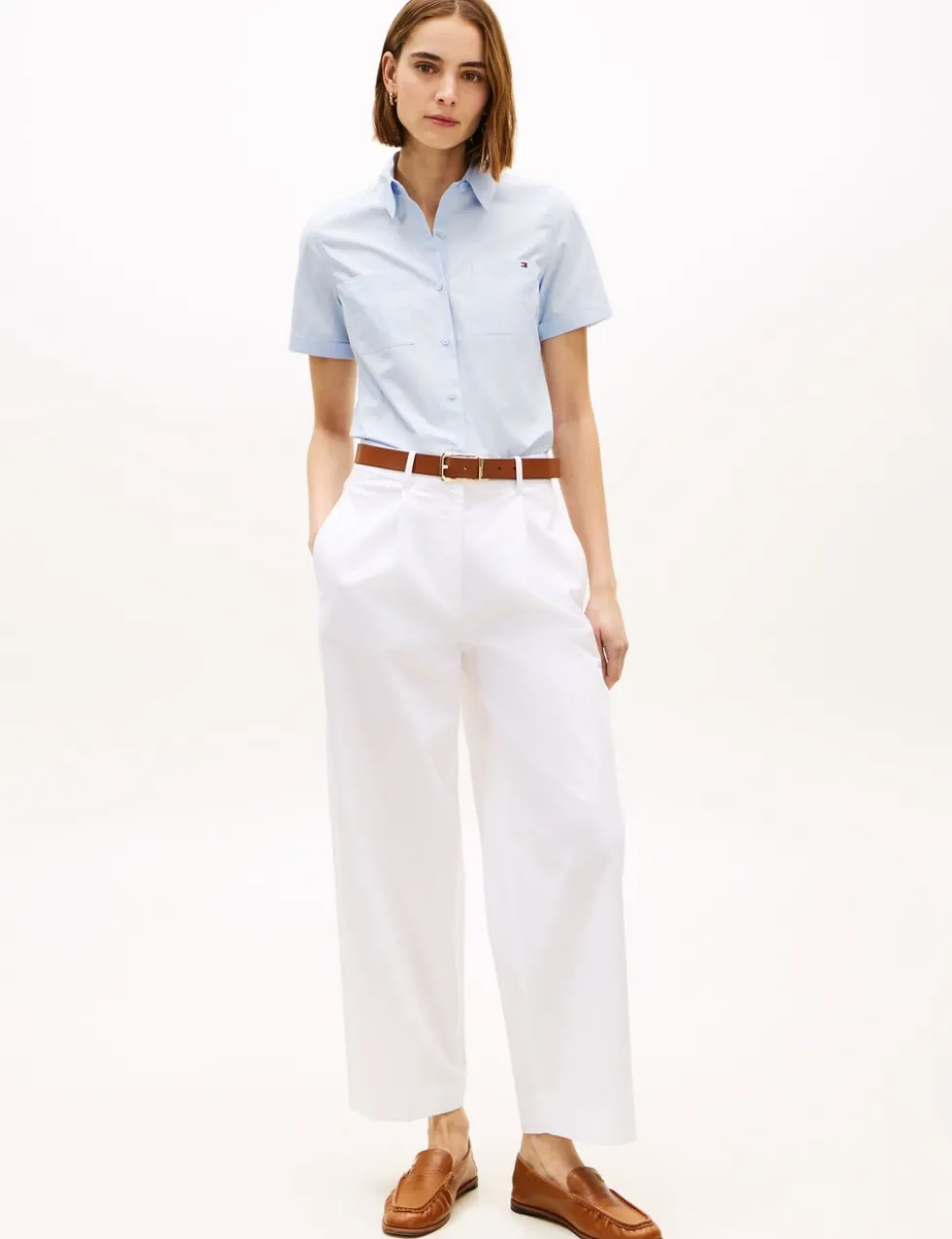 Cotton Rich Straight Leg Ankle Grazer Chinos