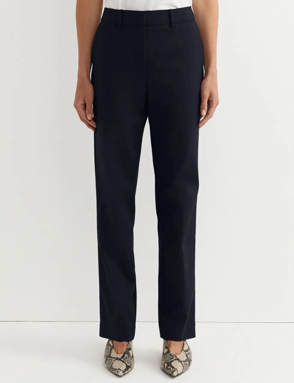 Cotton Rich Straight Leg Trousers