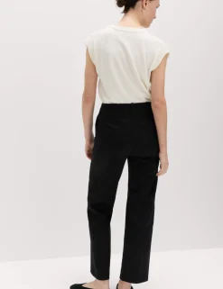 Cotton Rich Straight Leg Trousers