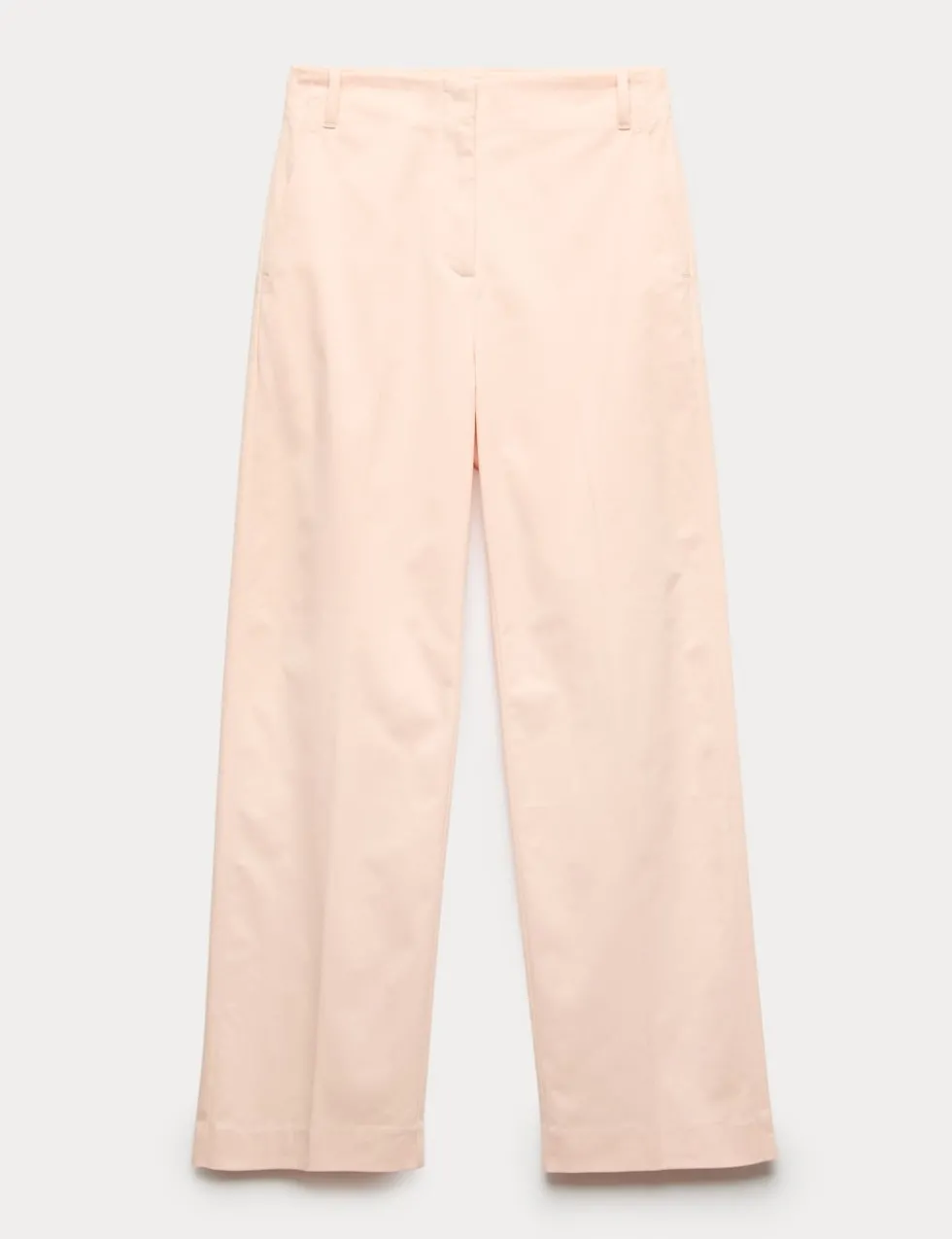 Cotton Rich Straight Leg Trousers