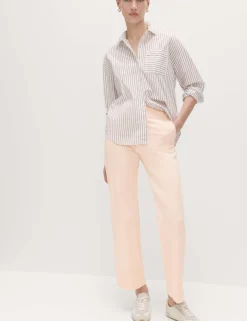 Cotton Rich Straight Leg Trousers