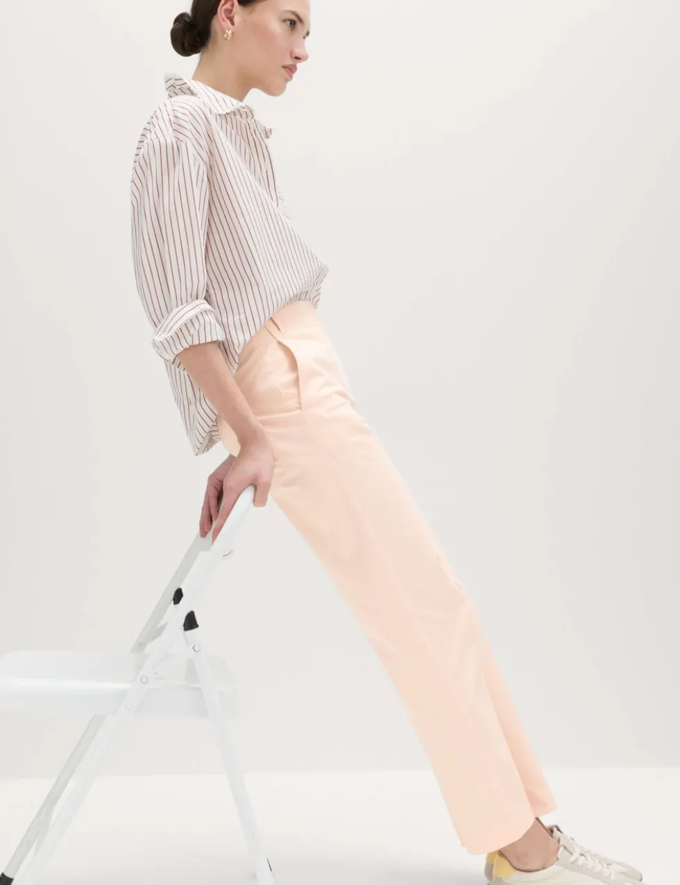Cotton Rich Straight Leg Trousers