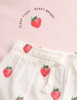 Cotton Rich Strawberry Graphic Pyjamas (1-8 Yrs)