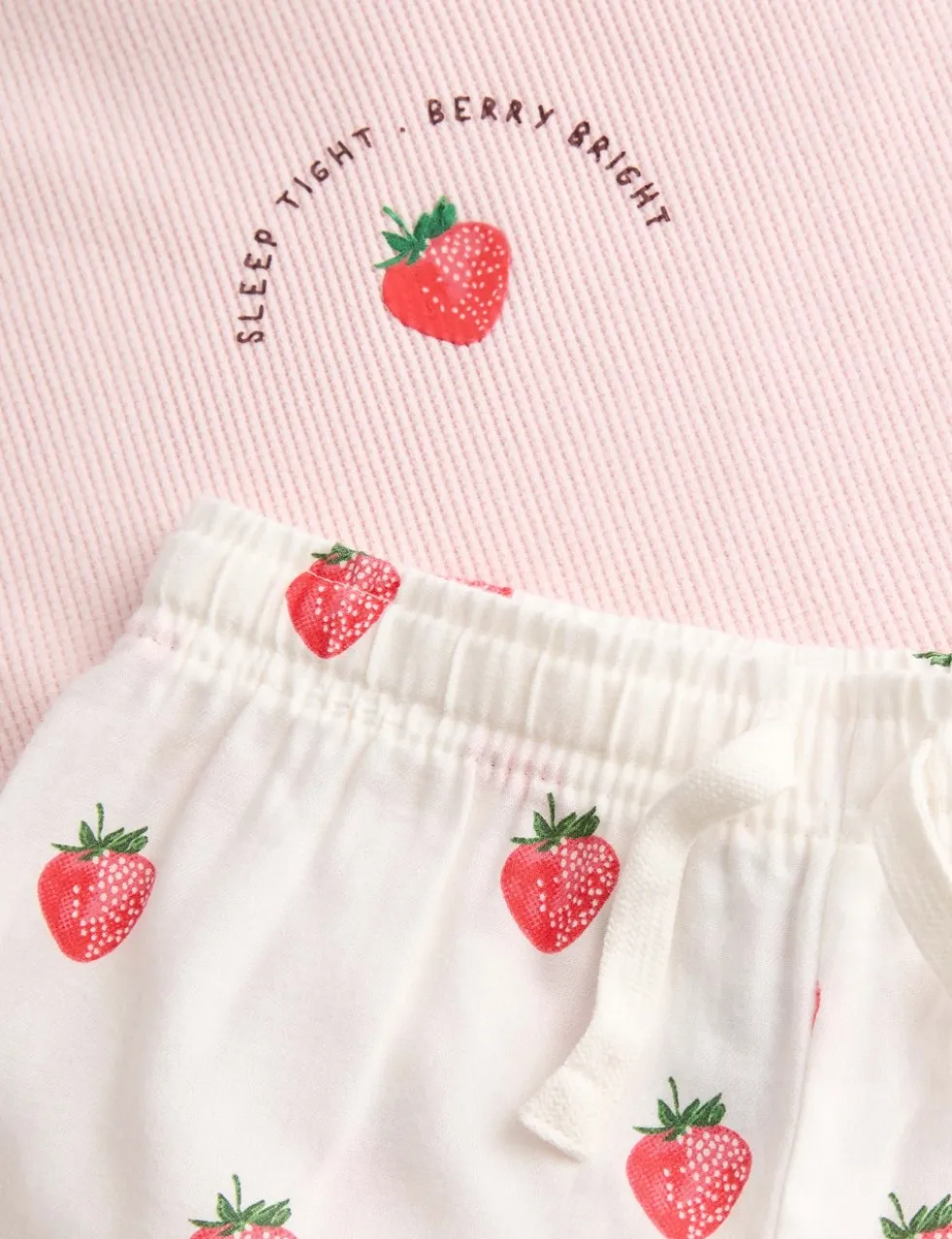 Cotton Rich Strawberry Graphic Pyjamas (1-8 Yrs)